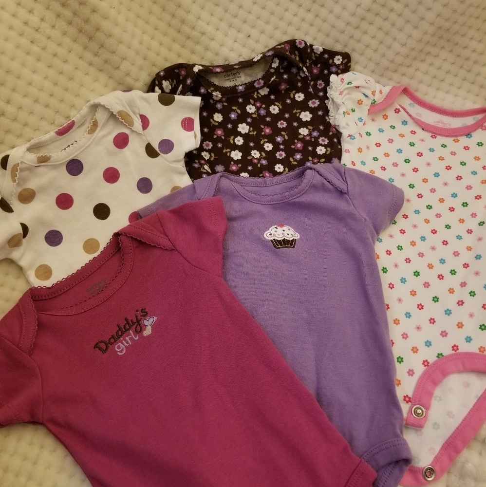 5 baby girl onesies